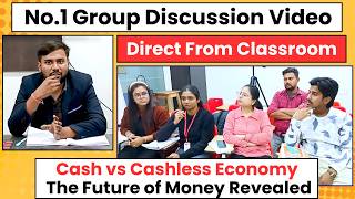 No.1 Group Discussion Video | Cash vs Cashless Economy |  English Speaking Course