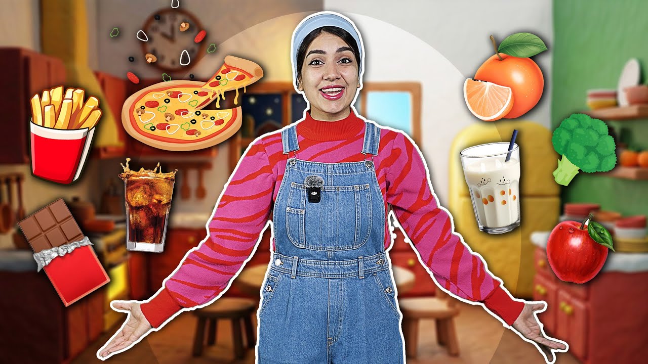 آهنگ شاد سوپرمارکت 🍕🍌🛒 بازی های کودکانه با ترانه و داستان