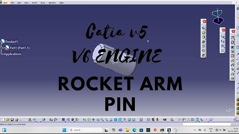 How to model a V6 engine rocket arm pin from scratch#CATIAV5#V6Engine#RocketArm#CAD#3DModeling