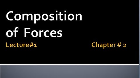 MATHEMATICS BSc & BS(HONs) CHAPTER 2 ...COMPOSITION Of FORCES  .. MECHANICS .LECTURE 1