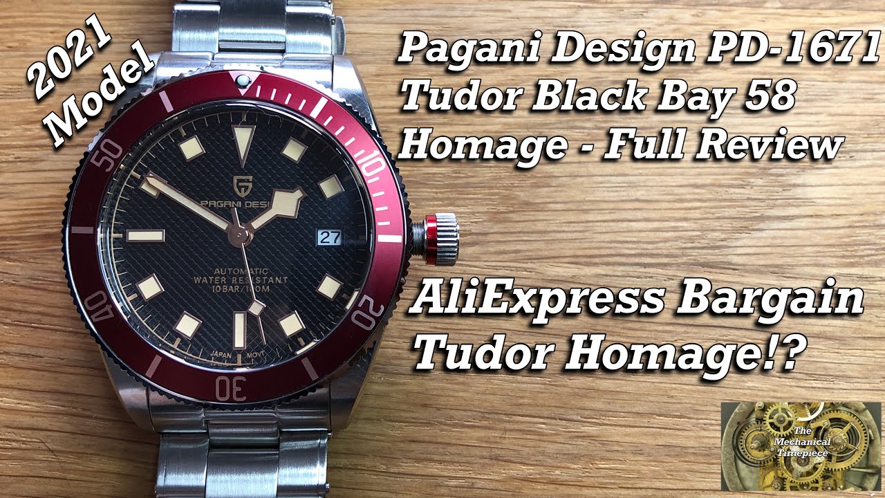 Pagani Design PD-1671. 'Tudor Black Bay 58' Homage from AliExpress - Full  in depth review - YouTube