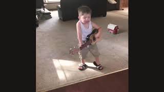 Jayden plays his guitar!