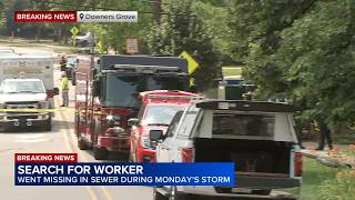 Search resumes for contractor swept into sewer