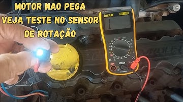 Motor não pega veja como fazer teste no sensor de rotação.
