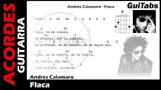 FLACA 👩 - Andrés Calamaro ( Letras - Acordes GUITARRA 🎸- Karaoke ) screenshot 5