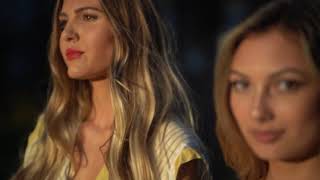 Beautiful babes walking on road CAT WALK