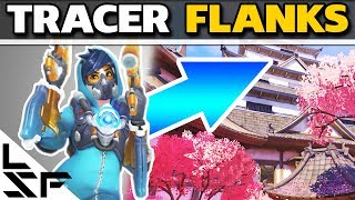 TRACER FLANK ROUTES ON HANAMURA - Overwatch Tips #4