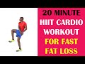 20 Minute Cardio HIIT Workout For Fat Loss At Home | Body Toning HIIT Workout