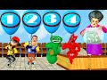 Scary Teacher 3D vs Garten of BanBan 3 Who Lucky Games with Balloons Have Money In Yard Home Miss T