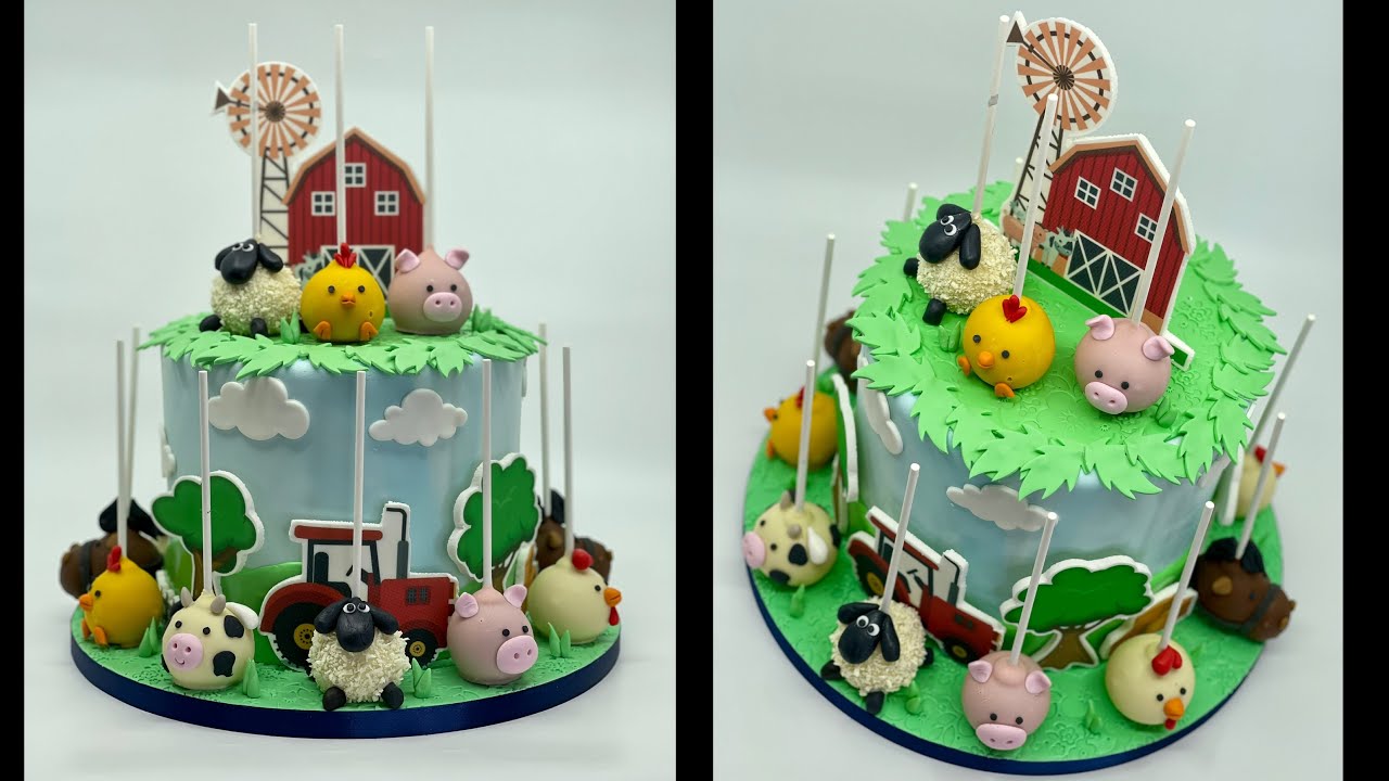 Barn Cake & Farm Animal Cakepops