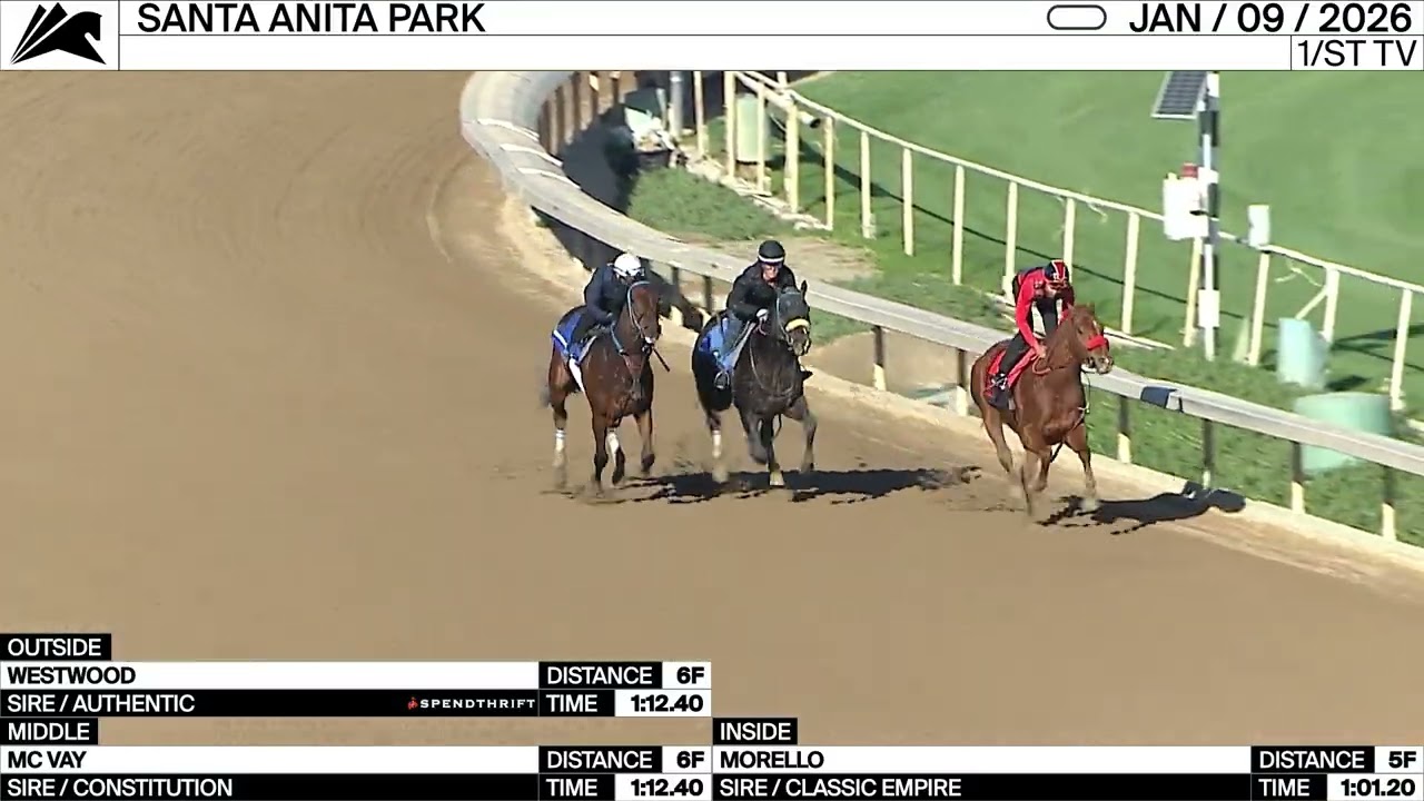 Милли Болл представляет анонс скачек San Pasqual в парке Санта-Анита.