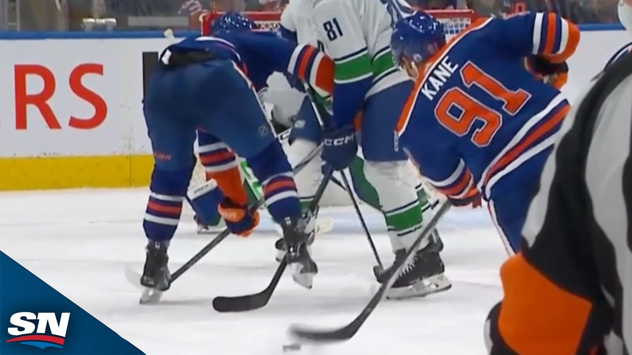Oilers' Evander Kane Rips Wrist Shot Home After Clean Faceoff Win