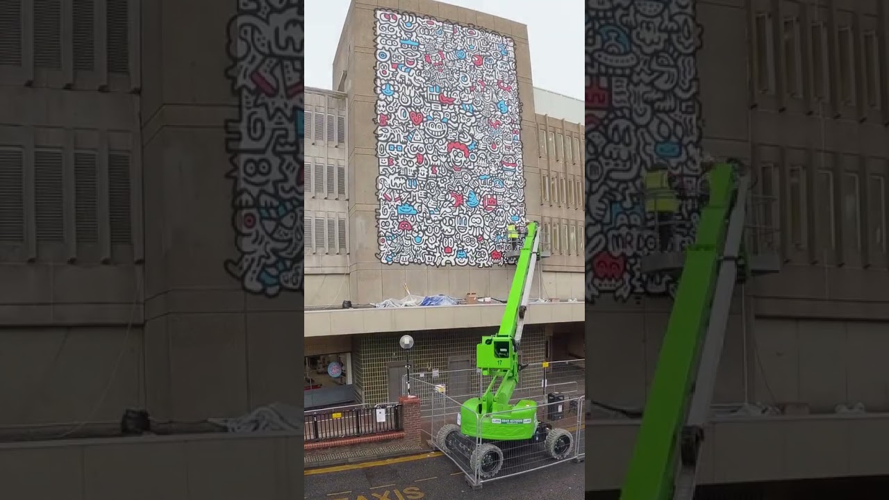 Doodling On The Tallest Wall I’ve Ever Painted! | Mr Doodle