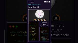 🎃 HTML Halloween Time Clock Animation | Spooky CSS UI Design 2025 🕒 #webdesign #uidesignlearning