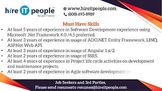 NET application Support Jobs | .NET application development Jobs | Lewisville, TX | Job ID: 34293 | screenshot 1