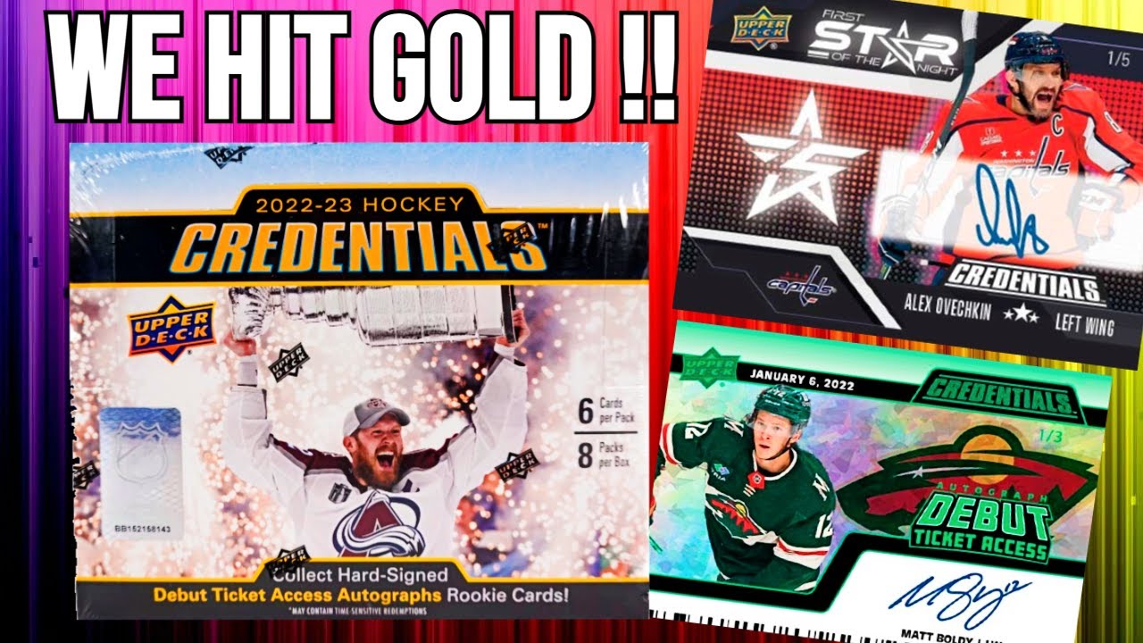 2022-23 Upper Deck Credentials Hockey Hobby Box Opening ! - YouTube