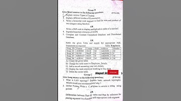 Class 12 NEB Computer model question paper 2079 || Hissan class 12 computer question