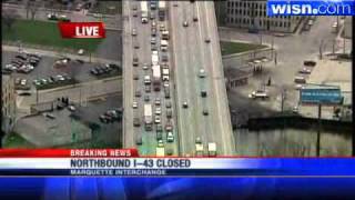 Overturned Truck Closes I-43 In Marquette Interchange
