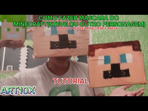 COMO FAZER MÁSCARA DO MINECRAFT - YouTube