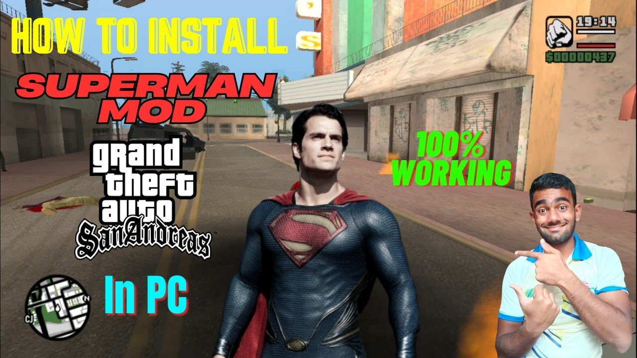 How to install superman mod in GTA San Andreas PC || 100% WORKING