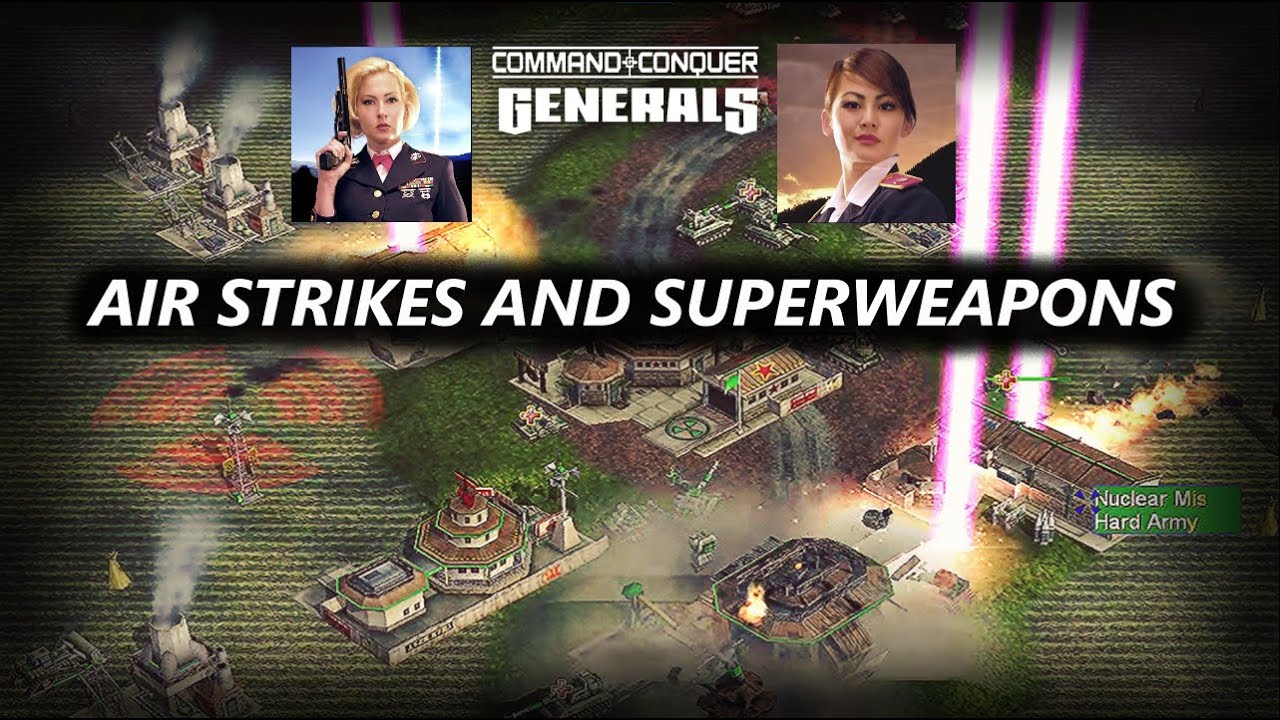 USA Superweapon and BOSS vs 2 Laser, 2 Nuke, 2 Tank generals. Generals Zero Hour