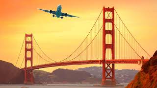 Airplane And Bridge Background Free Hd 1080P Motion Animated Green Screen Backgrounds Download Free