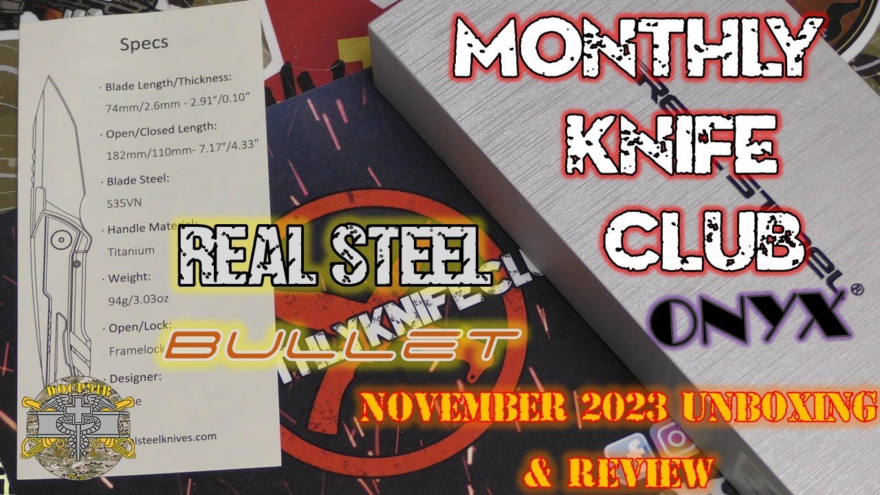 Monthly Knife Club Onyx November 2023 Real Steel Bullet Unboxing