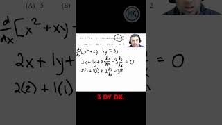 Implicit Differentiation: Do You Know How to do This??? | AP Calc Daily MCQ (Day 11) #apcalculus