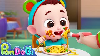 Table Manners Song | It's Time to Eat | Good Habits for Kids | Pandobi Nursery Rhymes & Kids Songs