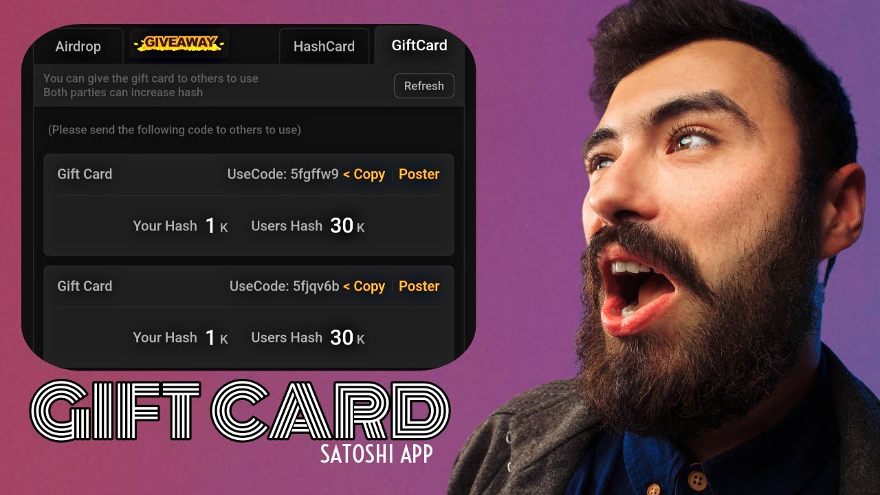 How to Exchange your Gift Cards on the Satoshi App CORE OpenEX Token