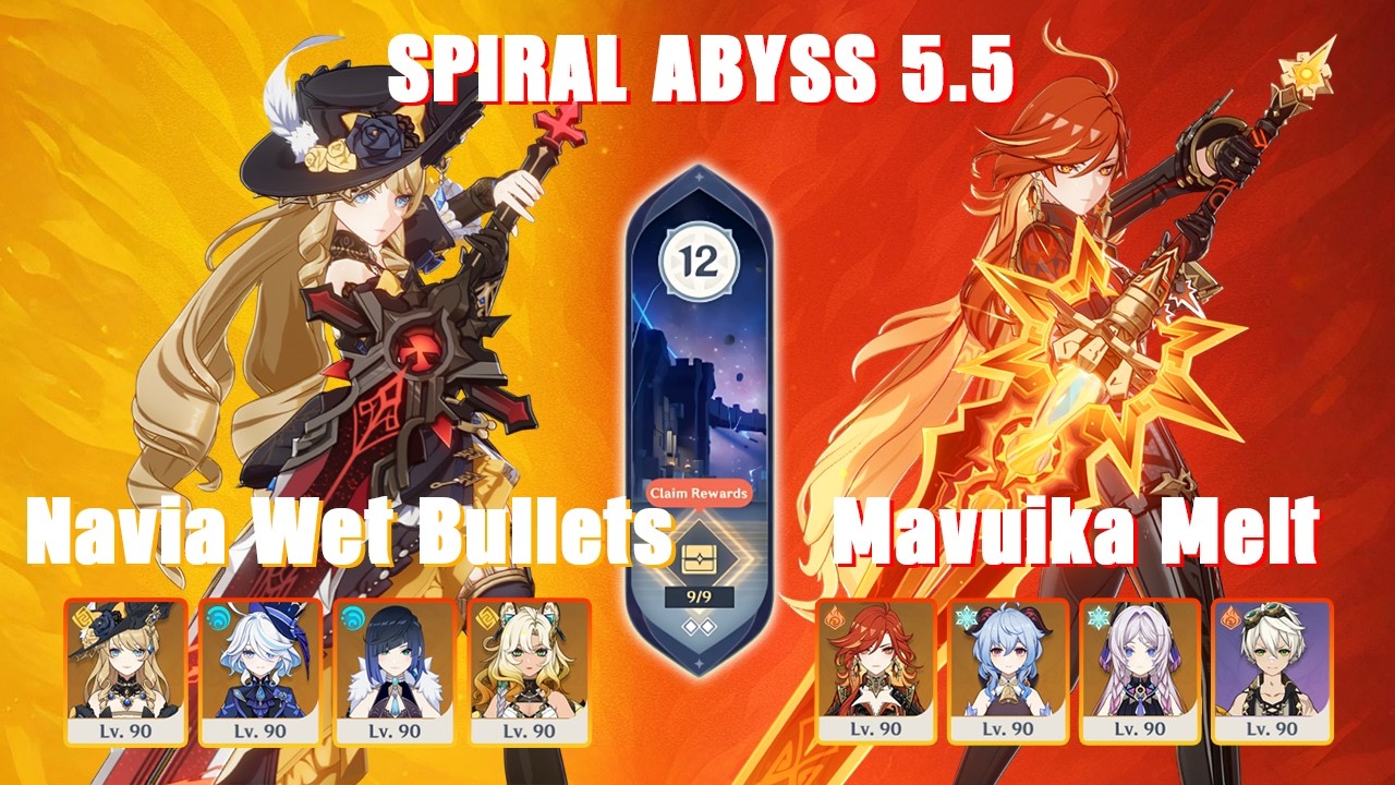 C0 Navia Wet Bullets & C0 Mavuika Melt | Genshin Impact 5.5 | Spiral Abyss Floor 12