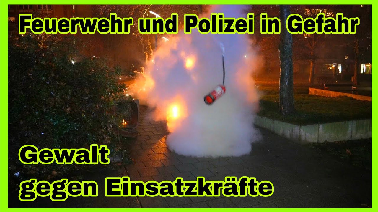 ‼️ANGRIFFE AUF FEUERWEHR UND POLIZEI MIT FEUERLÖSCHER UND PYRO❌️Randale zu Silvester in Leipzig‼️