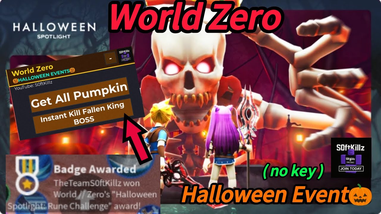 🎃[SPOTLIGHT] - WORLD ZERO SCRIPT - Instant Kill Boss, Get All Pumpkin ...