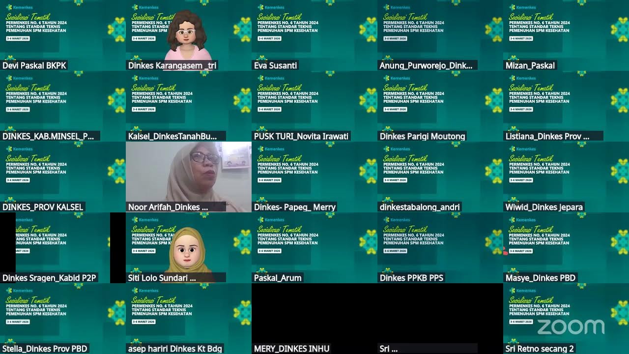 Sosialisasi Tematik Permenkes No 6 Tahun 2024 tentang Standar Teknis Pemenuhan SPMi Kesehatan