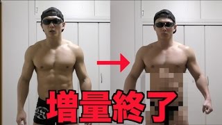 【逆ダイエット】わざと太ってみた！！増量終了！バルクアップって知ってる？