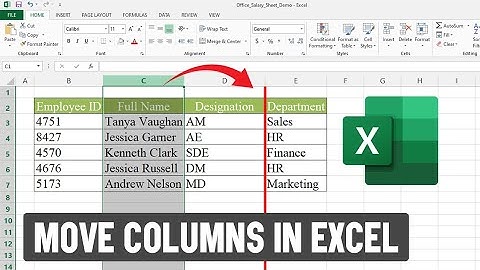 Kolommen verplaatsen in Microsoft Excel