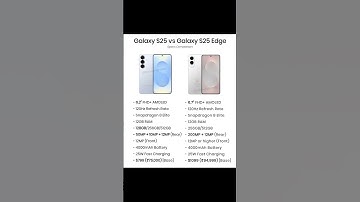 Galaxy s25 vs Galaxy s25 Edge specs
