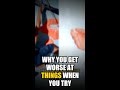 Why you get worse at things when you try to do them well