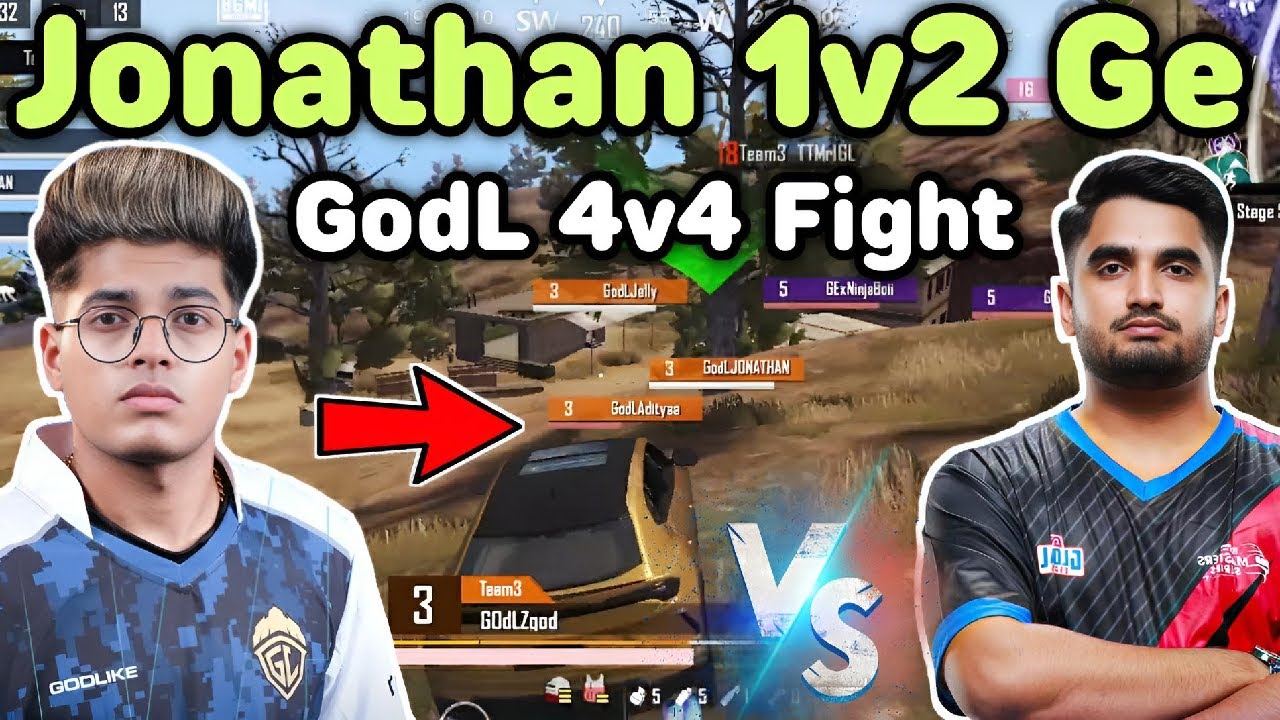 Jonathan 1v2 Global esports 🔥 Godlike 4v4 dropclash fight in T1 scrims ...