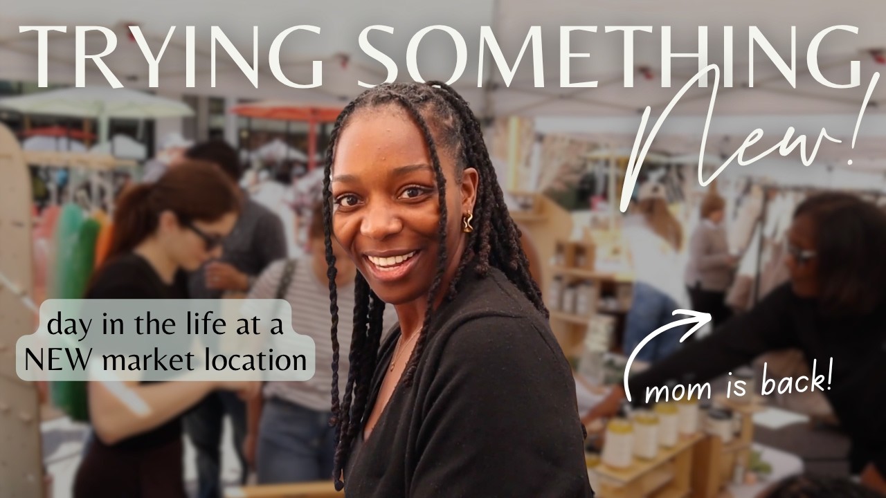 Spend the day with me at a new vendor market location! Small business market vlog | Studio Vlog 039