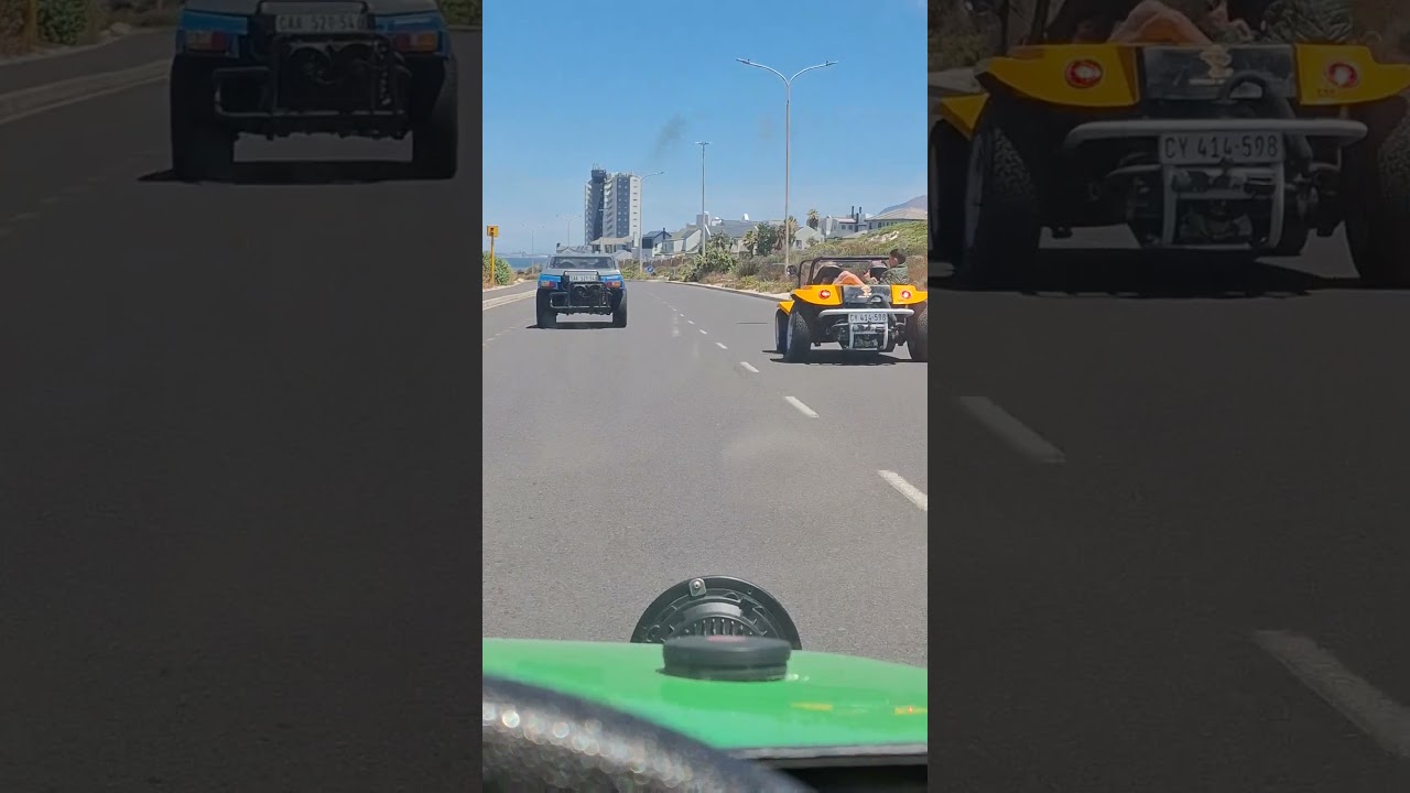 Speed Camera Shuffle: Blue Kango and Yellow Beamish on the Road. 