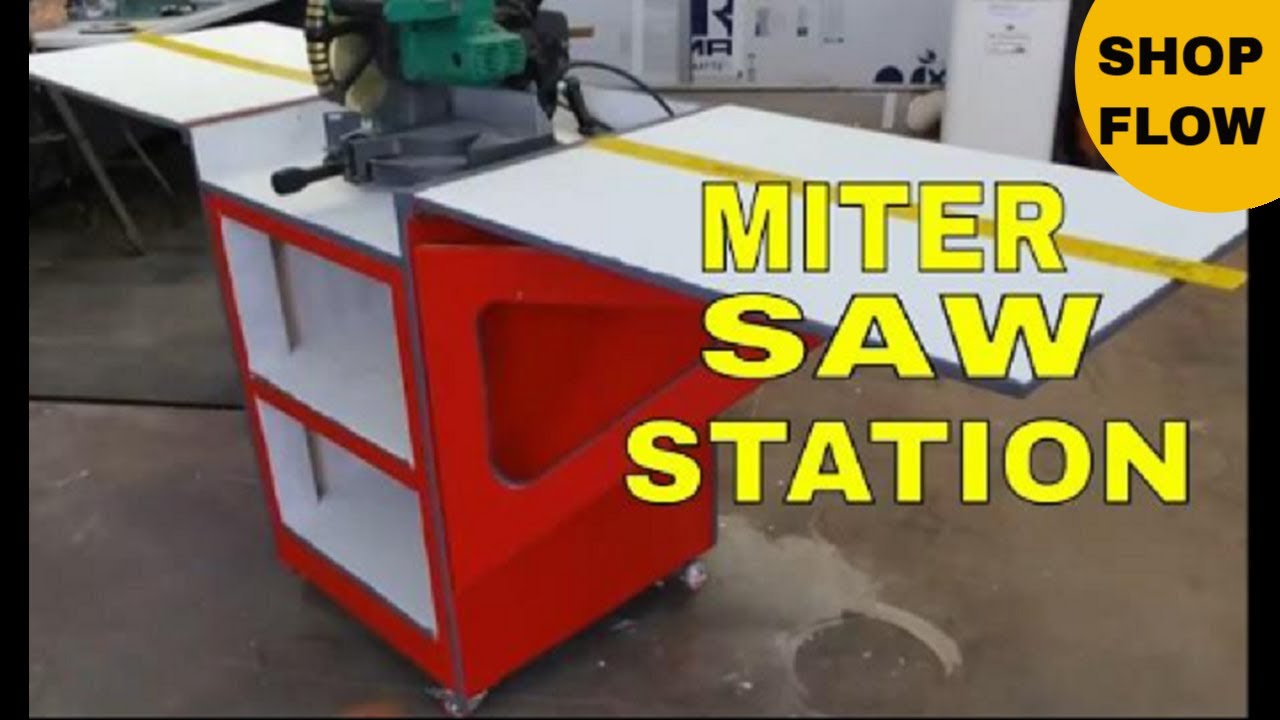 SHOP FLOW | How to Build a Mobile Miter Saw Stand | DIY Rolling ...