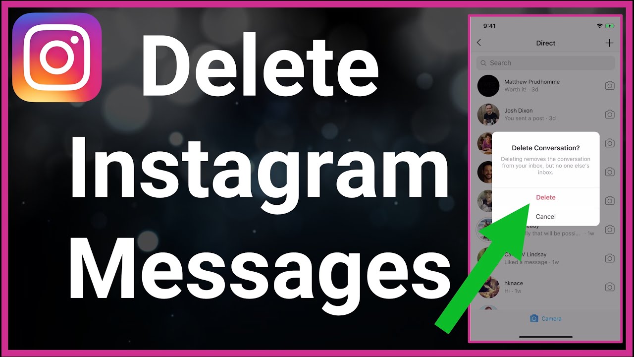 How To Delete Instagram Messages YouTube