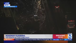 Street flooding reported as another storm hits metro Los Angeles