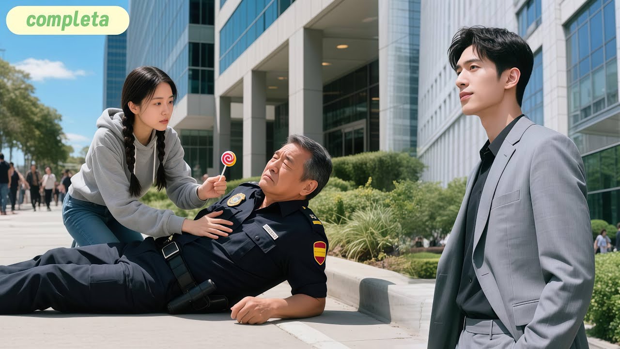 Guardia se desmaya, chica pobre le da un dulce. ¡Era el padre del CEO y ordena que se case con ella!