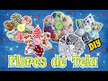 Como hacer Flores de Tela 5 modelos faciles Manualidades DIY