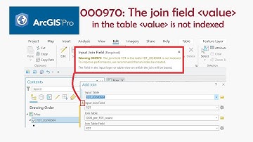 ArcGIS Pro Error 000970 join index
