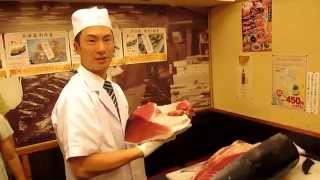 AMAZING TUNA CUTTING IN TOKYO SUSHI RESTAURANT