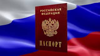 Passport Of The Russian Federation On The Background Of The Russian Flag