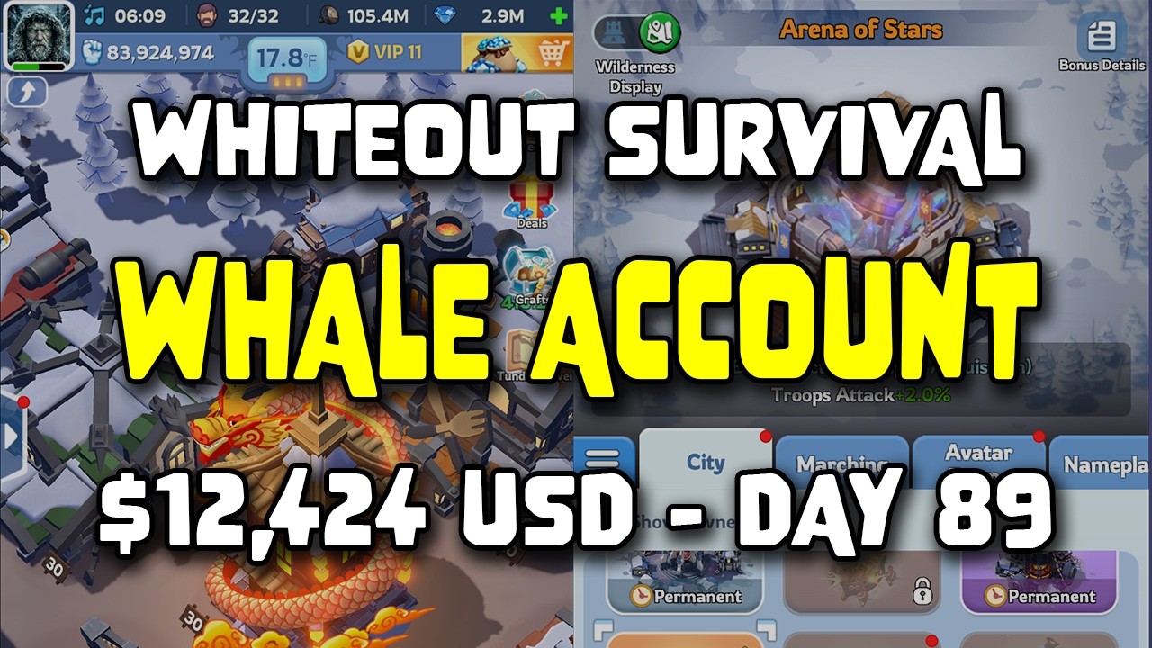 WOS Whale Account - $12,424 USD - Day 89